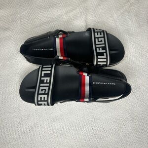 Tommy Hilfiger Black Sandals with Minimalist Design